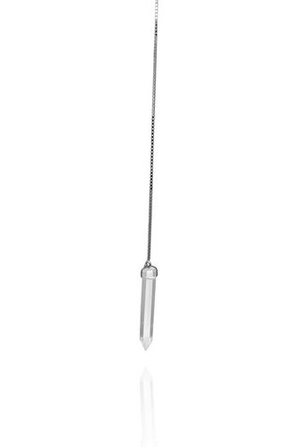 BERGSKRISTALL KEDJEÖRHÄNGE 925 SILVER