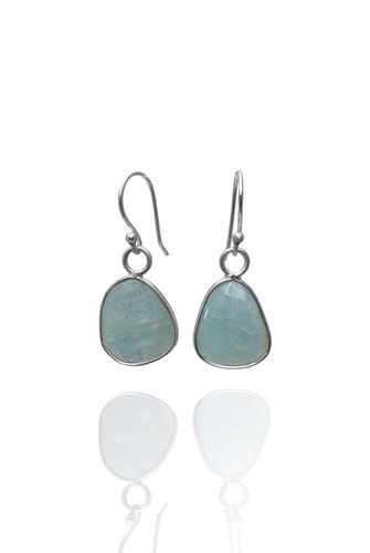 STONE PENDANT ÖRHÄNGEN MED AKVAMARIN I 925 SILVER