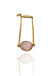 ROSENKVARTS STONE PENDANT ARMBAND