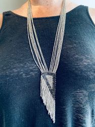 FLASH HALSBAND FÖRSILVRAT OCH SVART