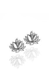 LOTUS STUDS 925 SILVER