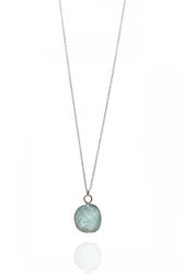 AMASONIT STONE PENDANT HALSBAND PÅ TUNN KEDJA 925 SILVER