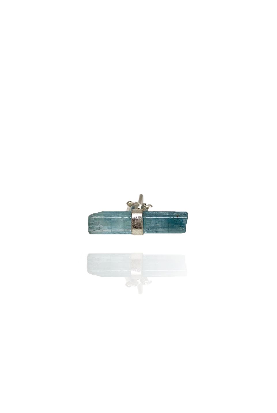 RÅ AKVAMARIN STUD 925 SILVER