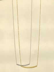 HALVCIRKEL HALSBAND TUNN KEDJA I MÄSSING