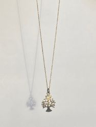 TREE OF LIFE HALSBAND TUNN KEDJA I MÄSSING