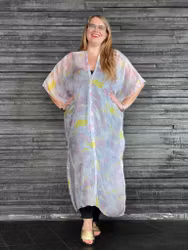 LÅNG SIDENKIMONO MED KNAPPAR #6