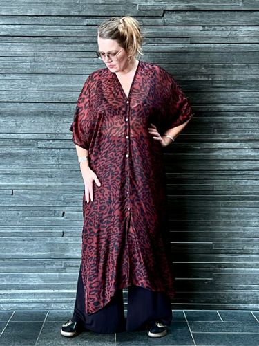 LÅNG SIDENKIMONO MED KNAPPAR #14