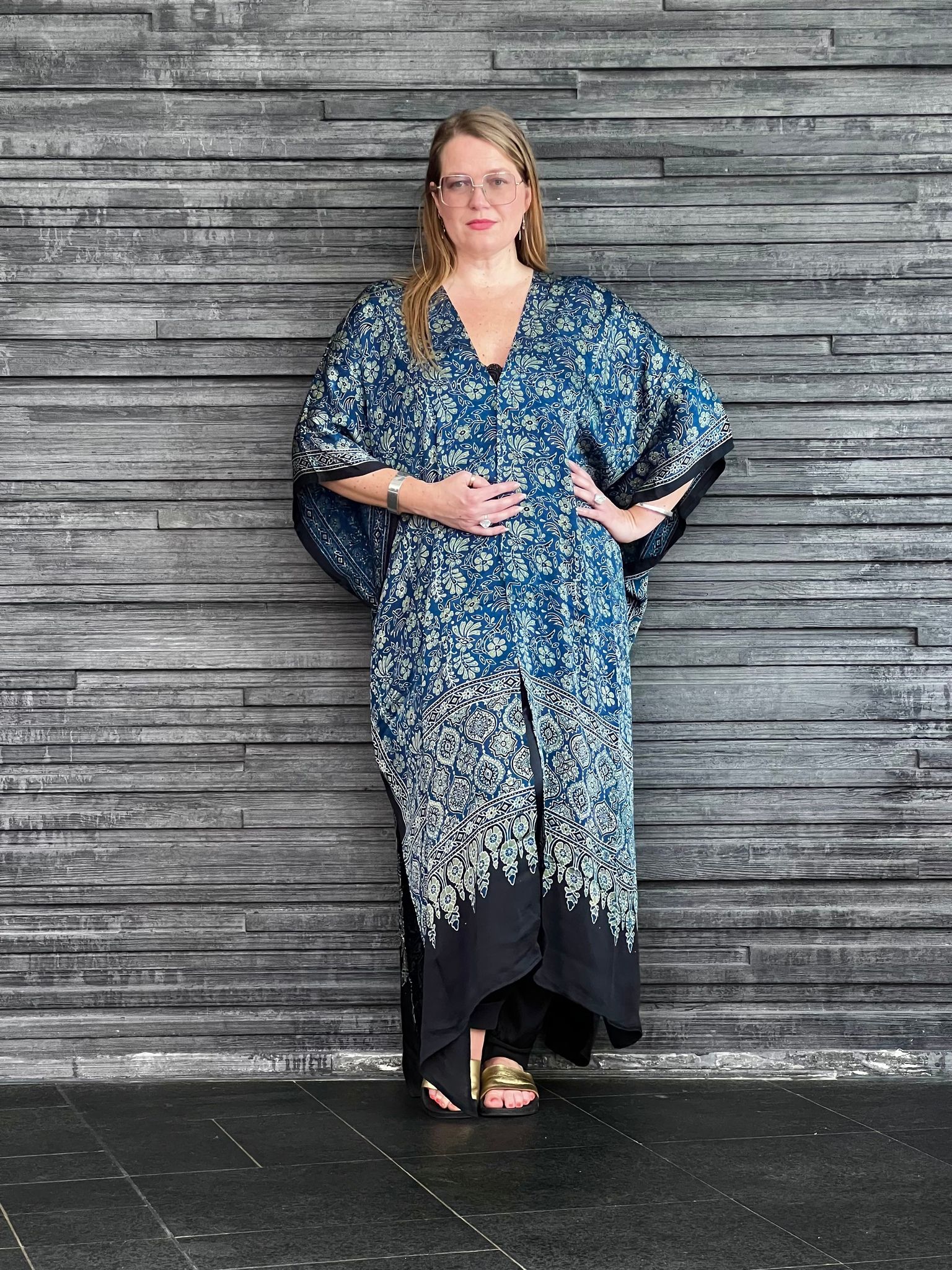 HANDTRYCKT KIMONO #3