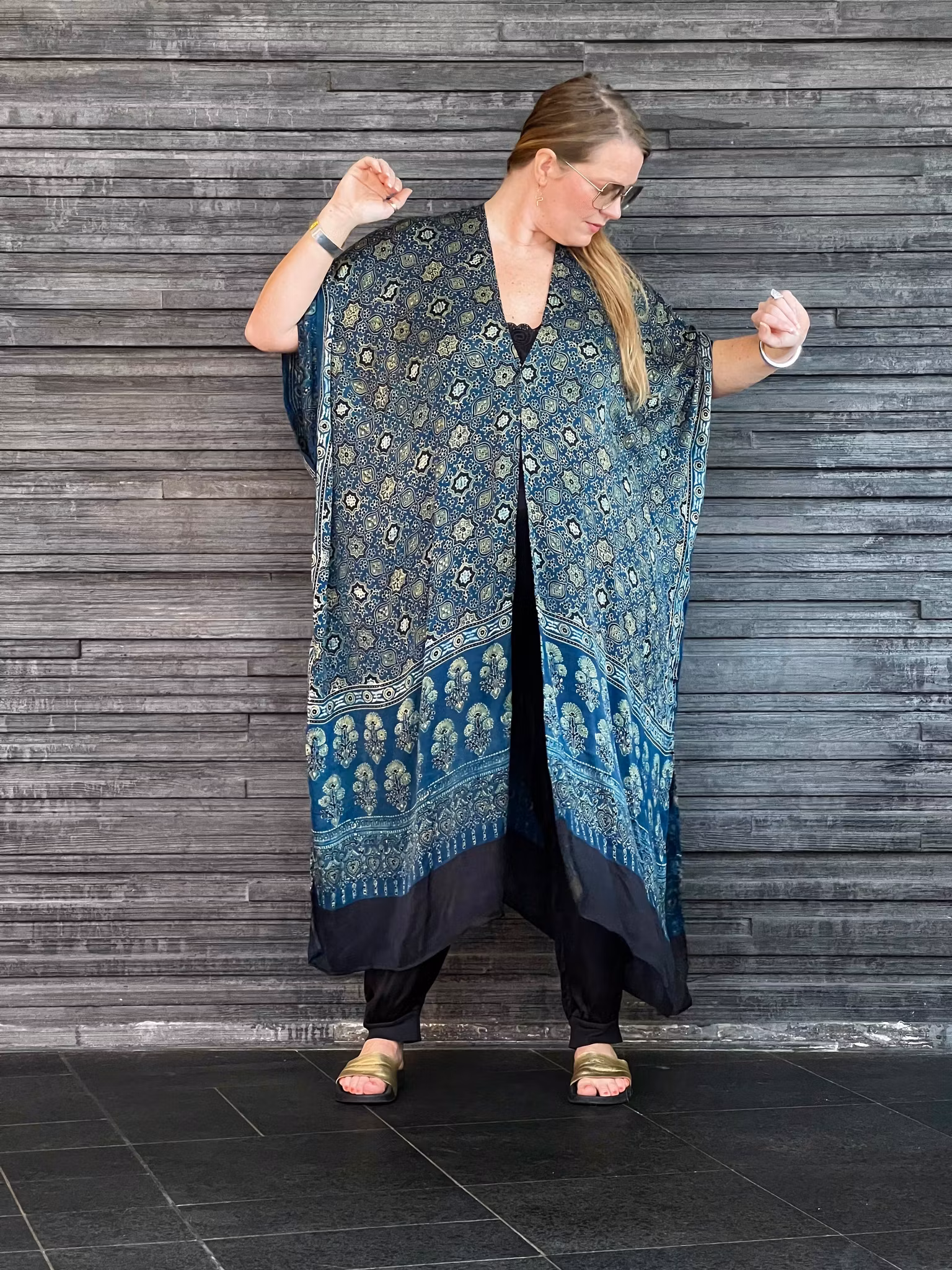 HANDTRYCKT KIMONO #5