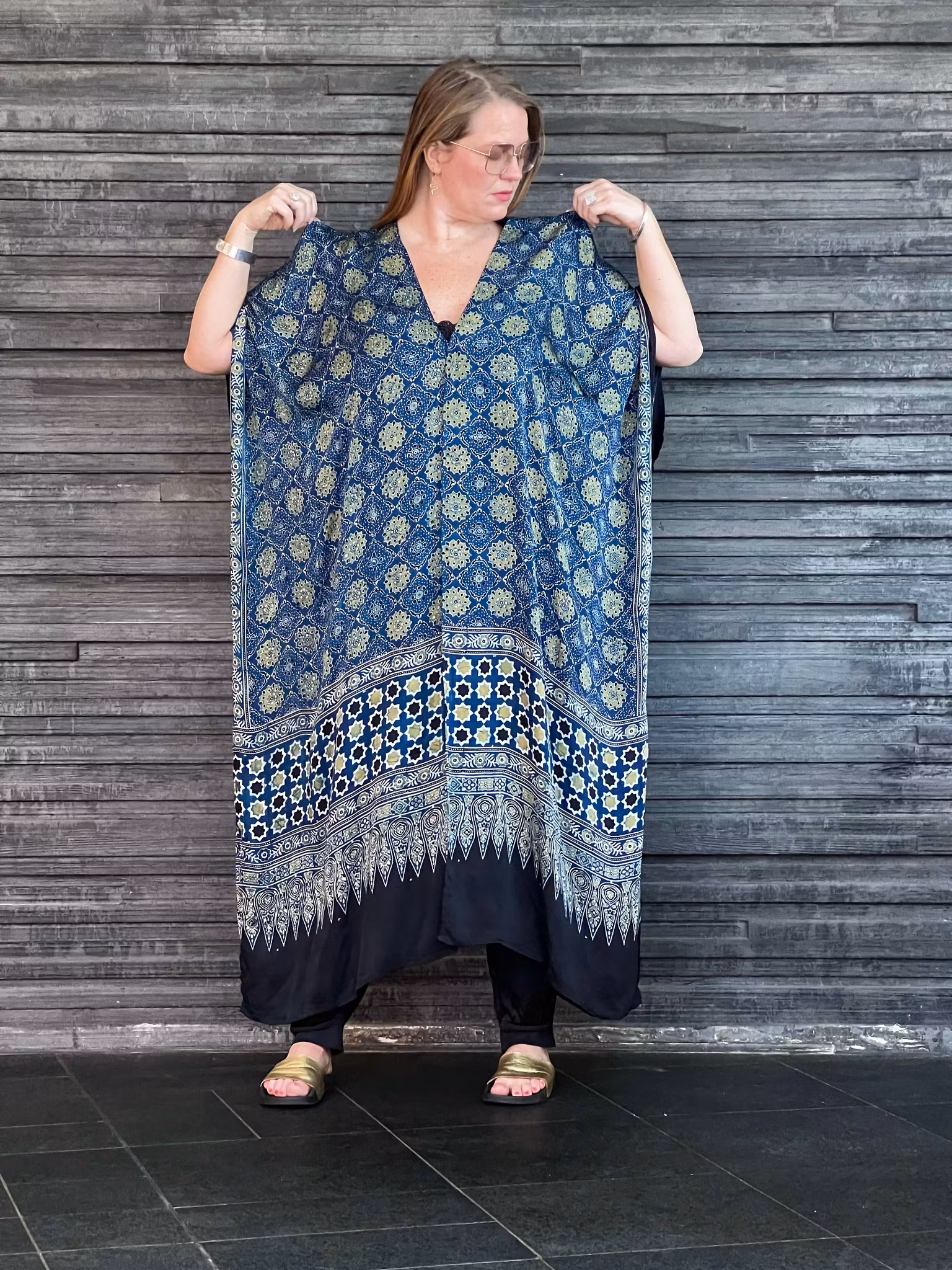 HANDTRYCKT KIMONO #6