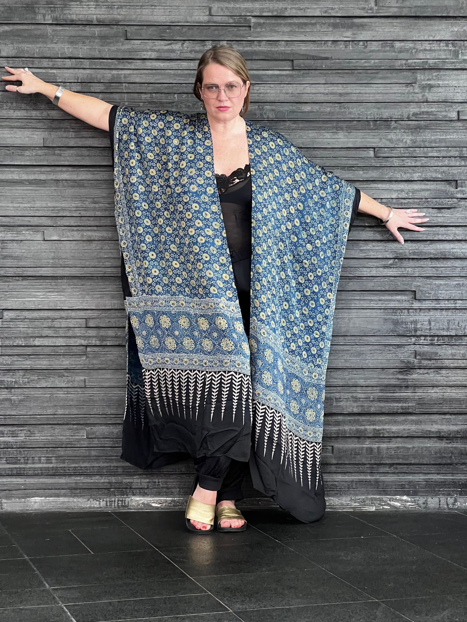HANDTRYCKT KIMONO #7