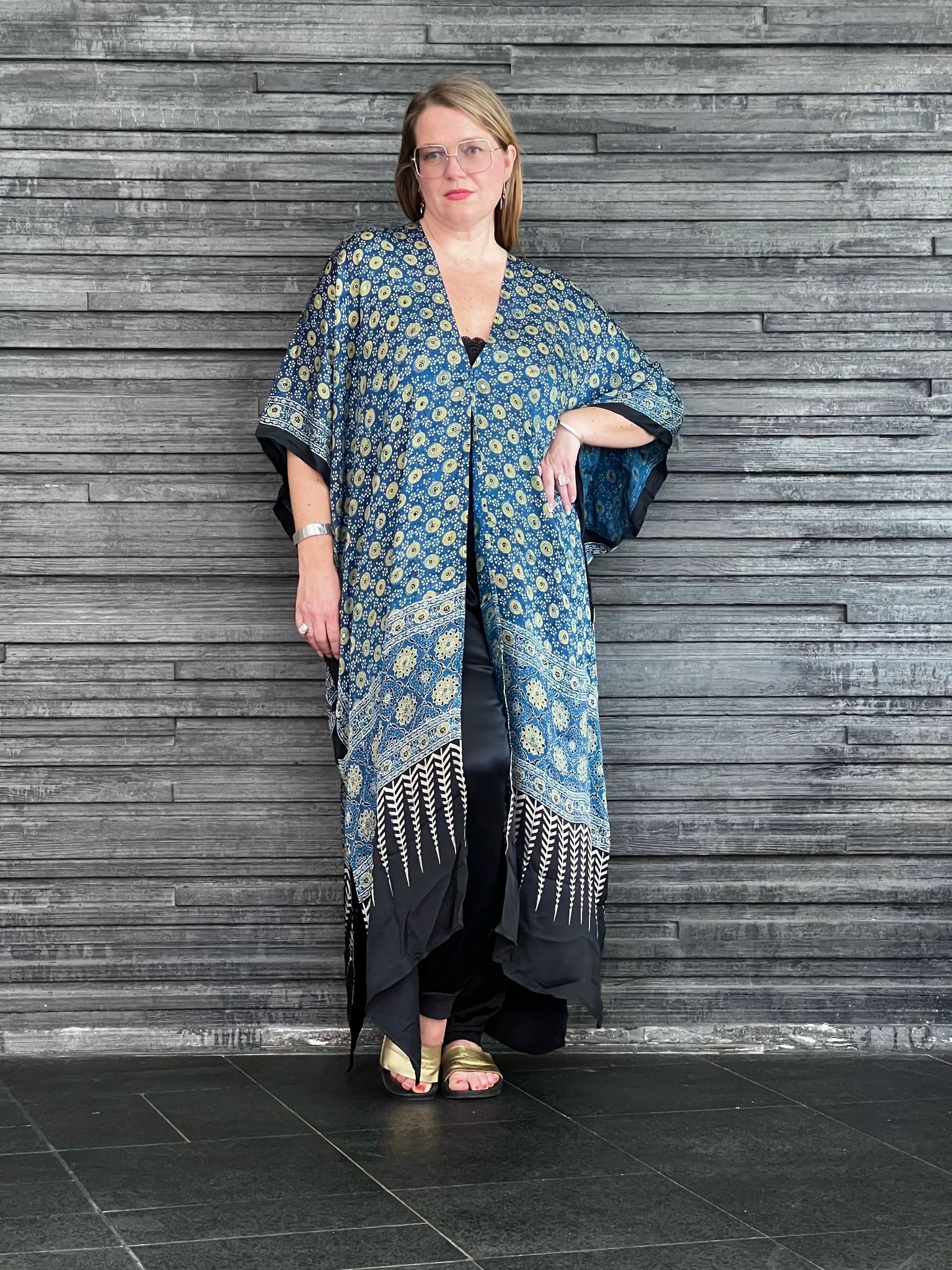 HANDTRYCKT KIMONO #7