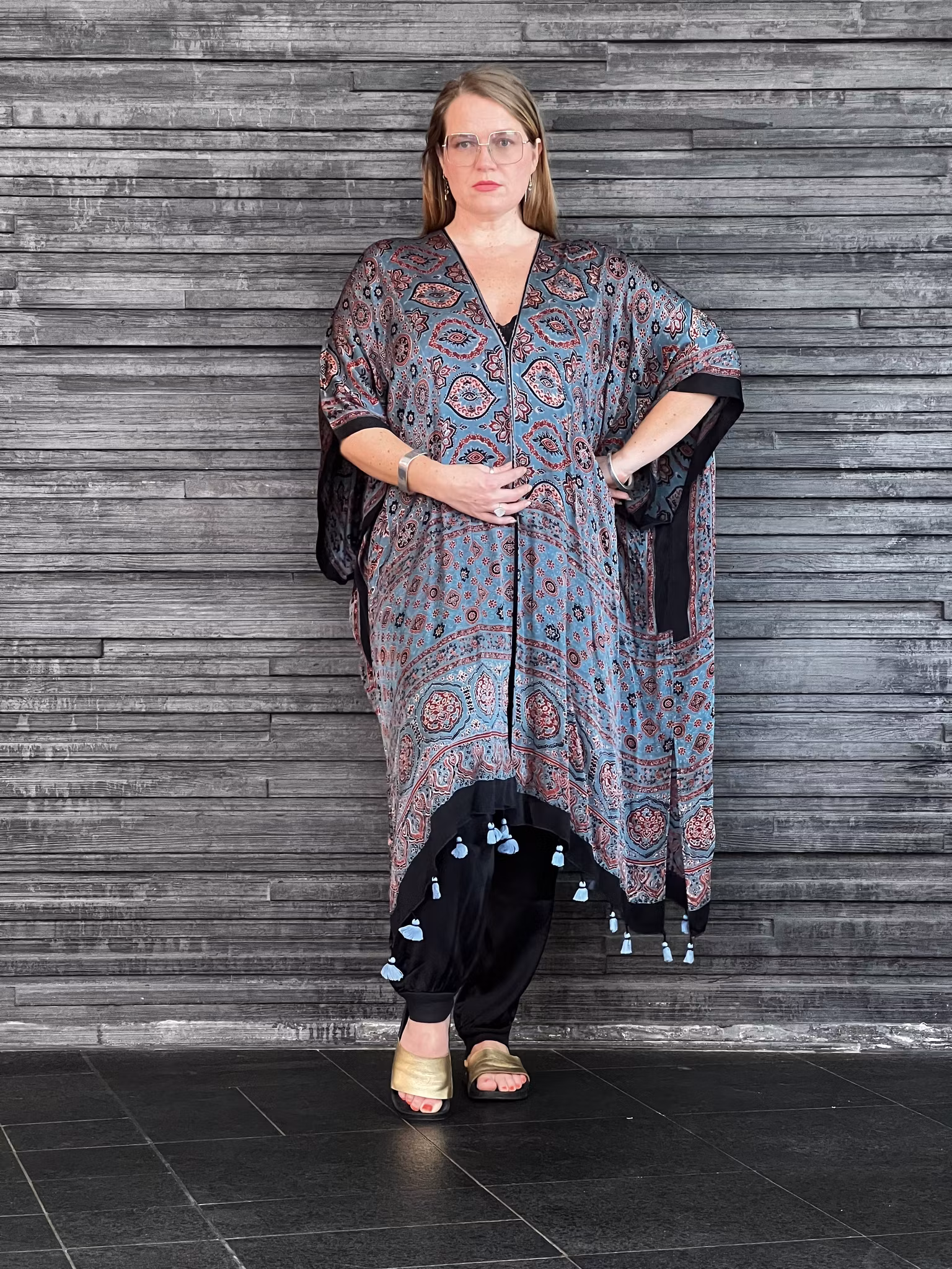HANDTRYCKT KIMONO #8