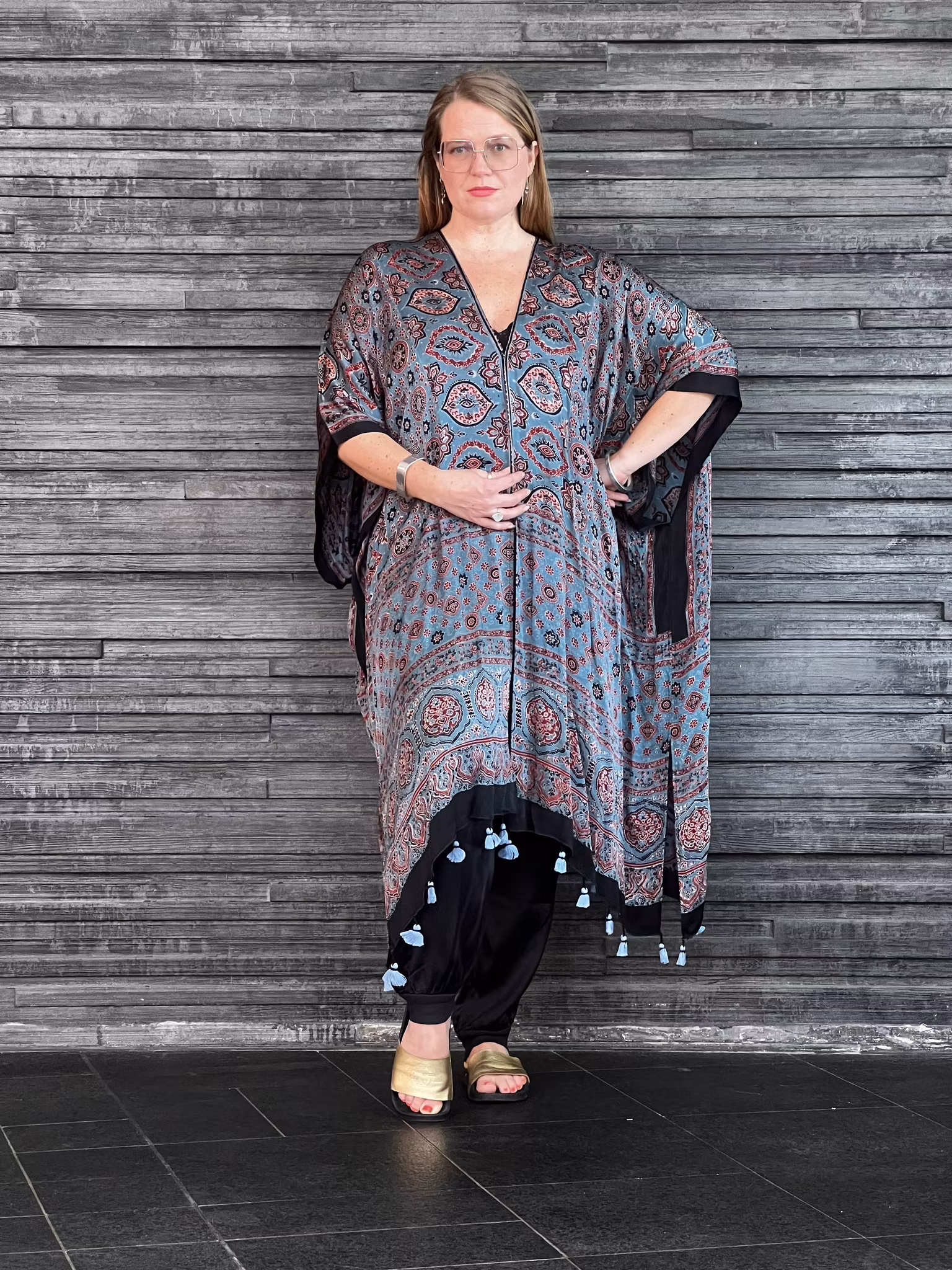 HANDTRYCKT KIMONO #8