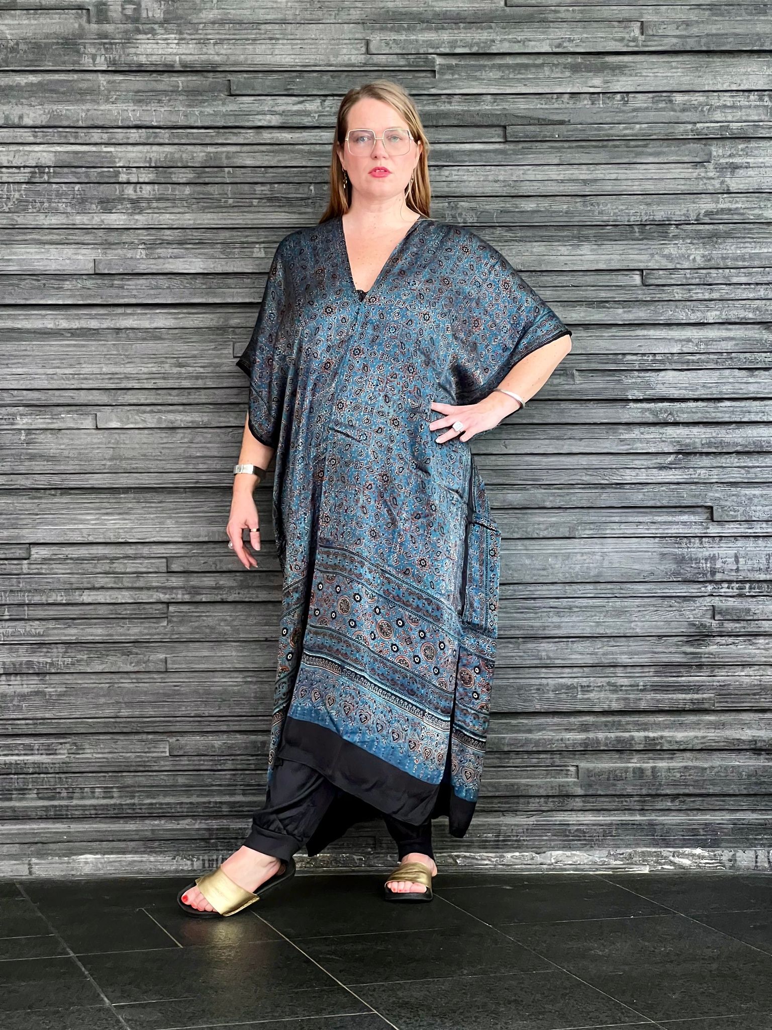 HANDTRYCKT KIMONO #9