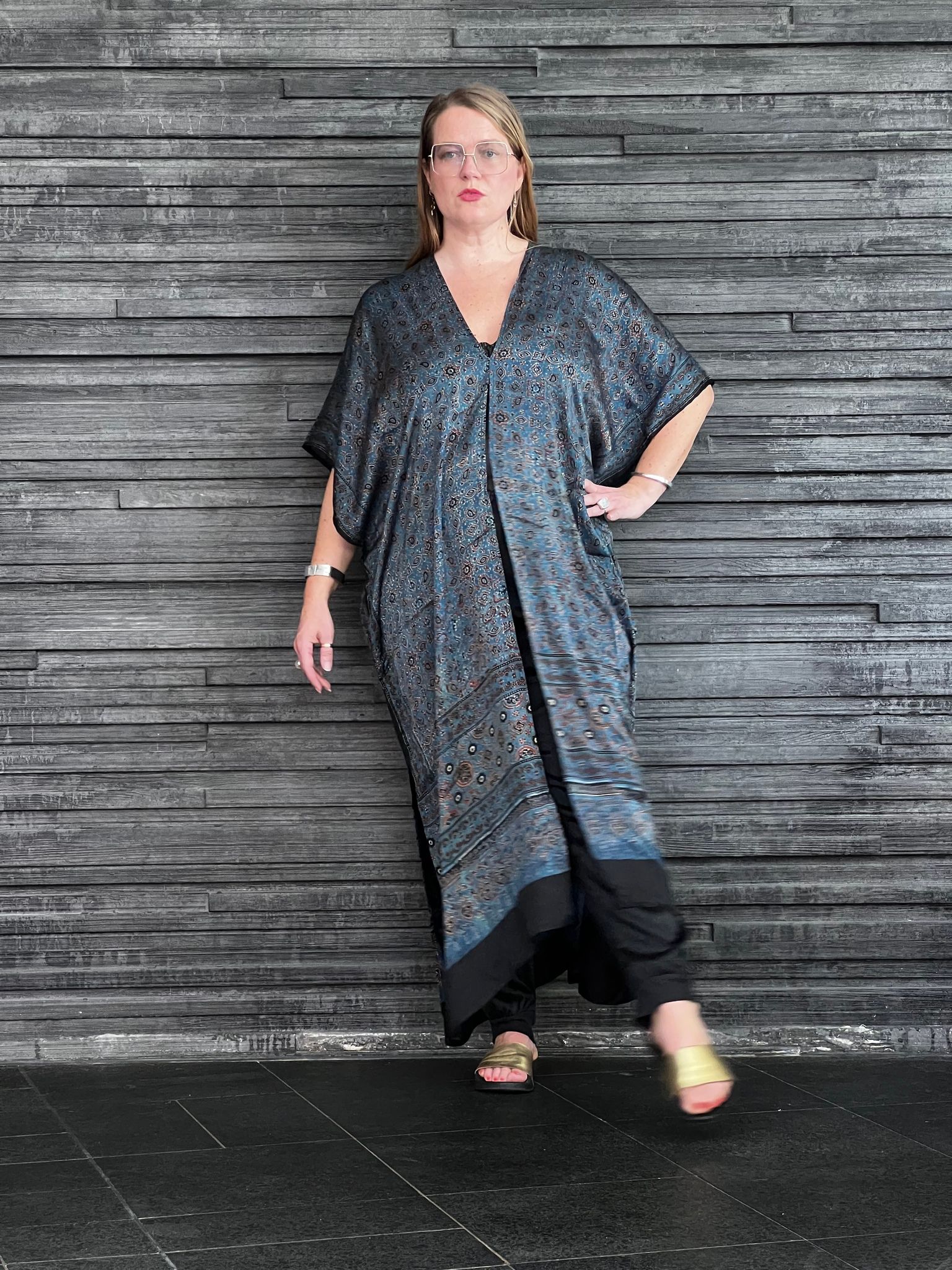 HANDTRYCKT KIMONO #9