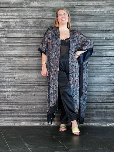 HANDTRYCKT KIMONO #11