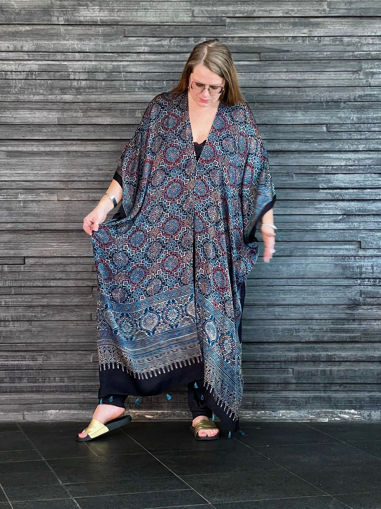 HANDTRYCKT KIMONO #11
