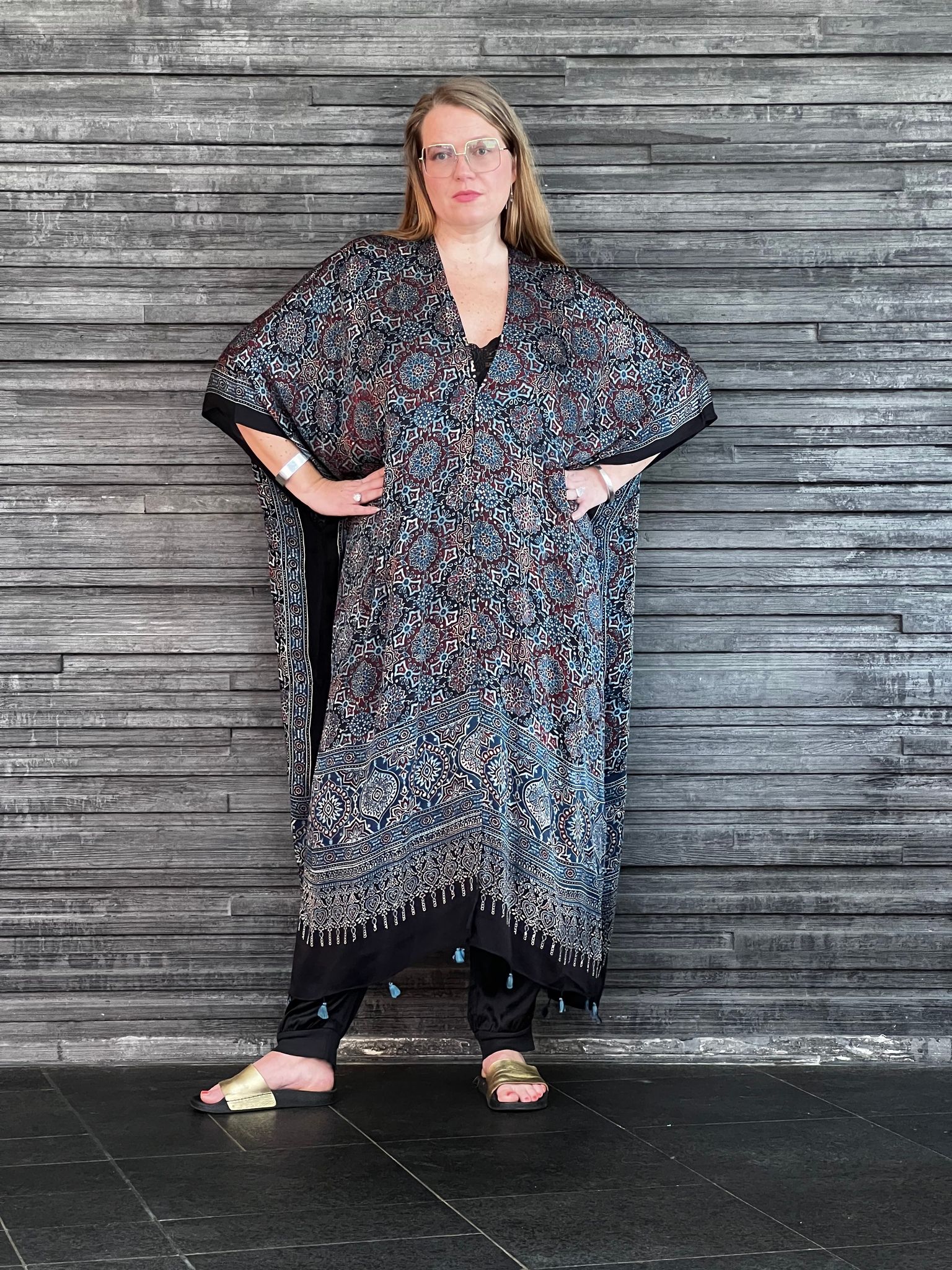 HANDTRYCKT KIMONO #11