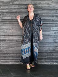 HANDTRYCKT KIMONO #12