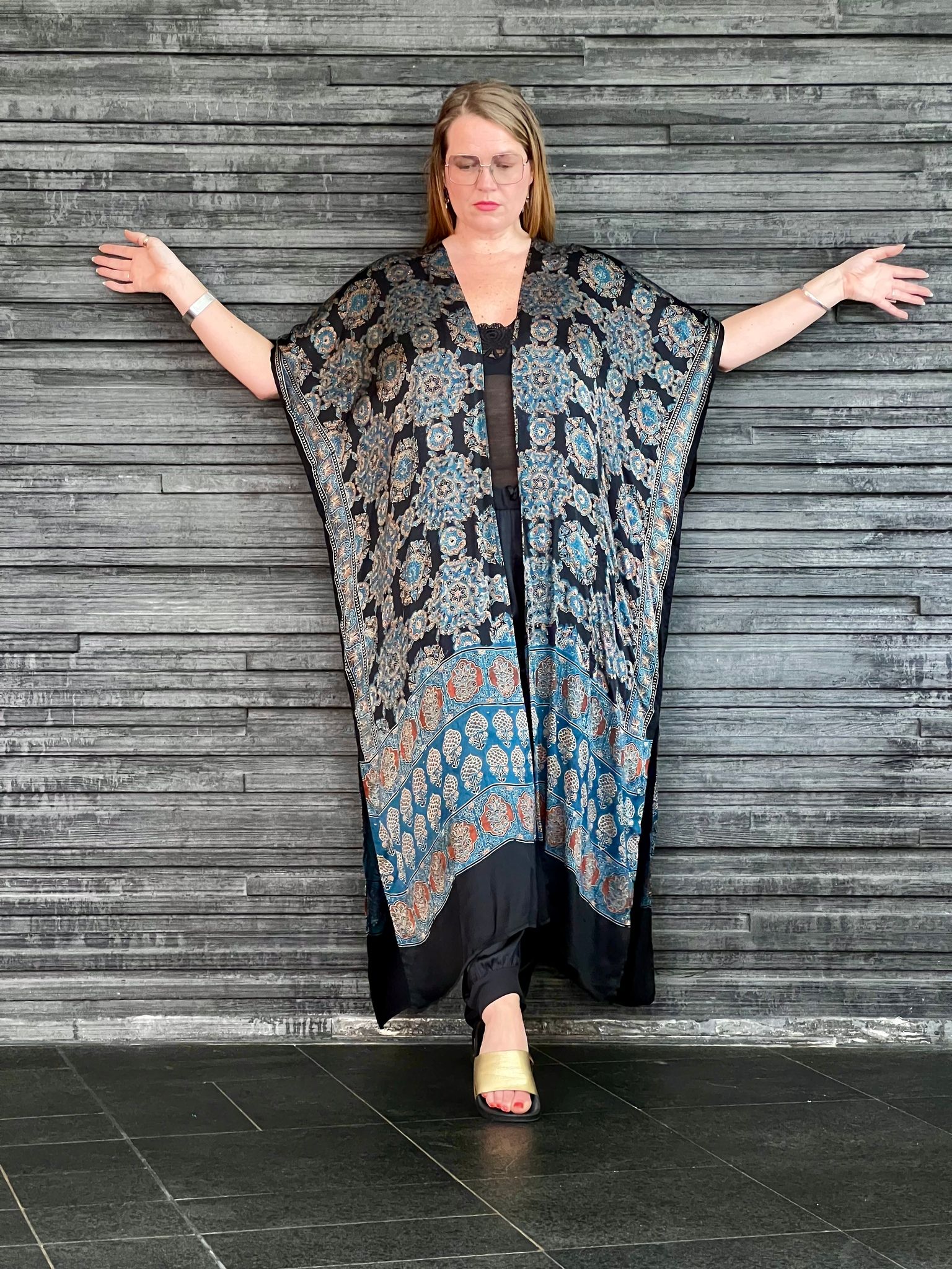 HANDTRYCKT KIMONO #13