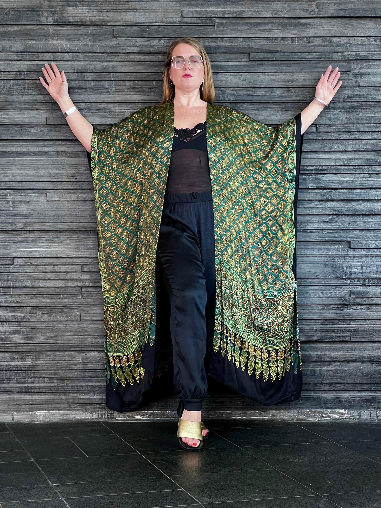 HANDTRYCKT KIMONO #17