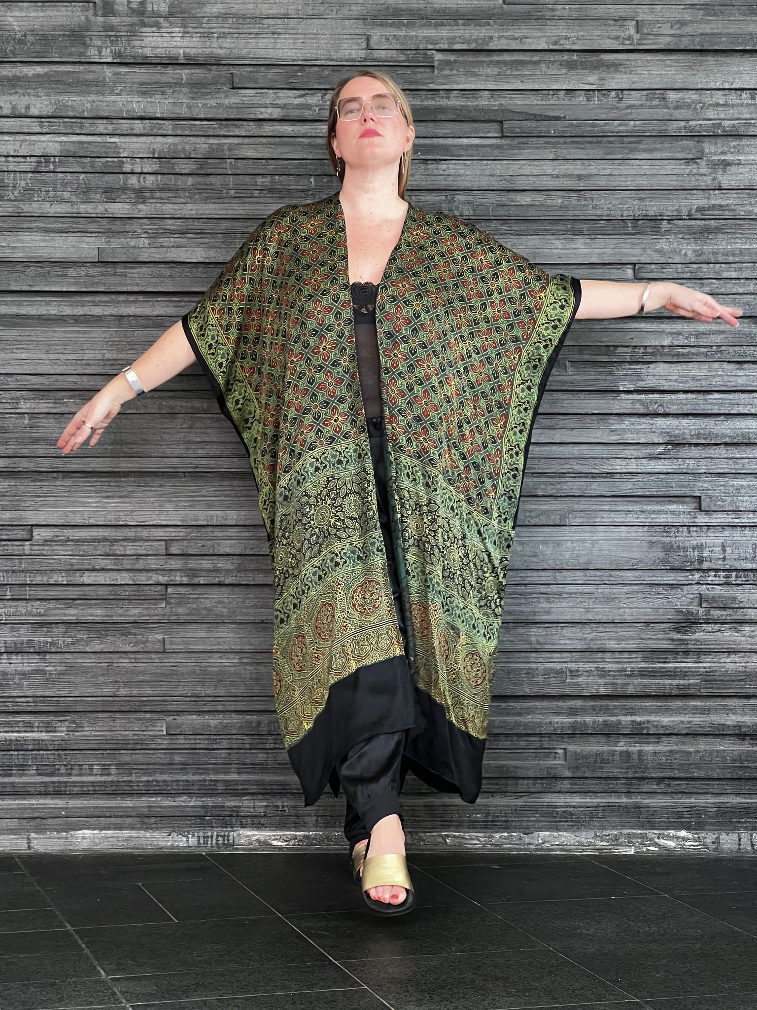 HANDTRYCKT KIMONO #18