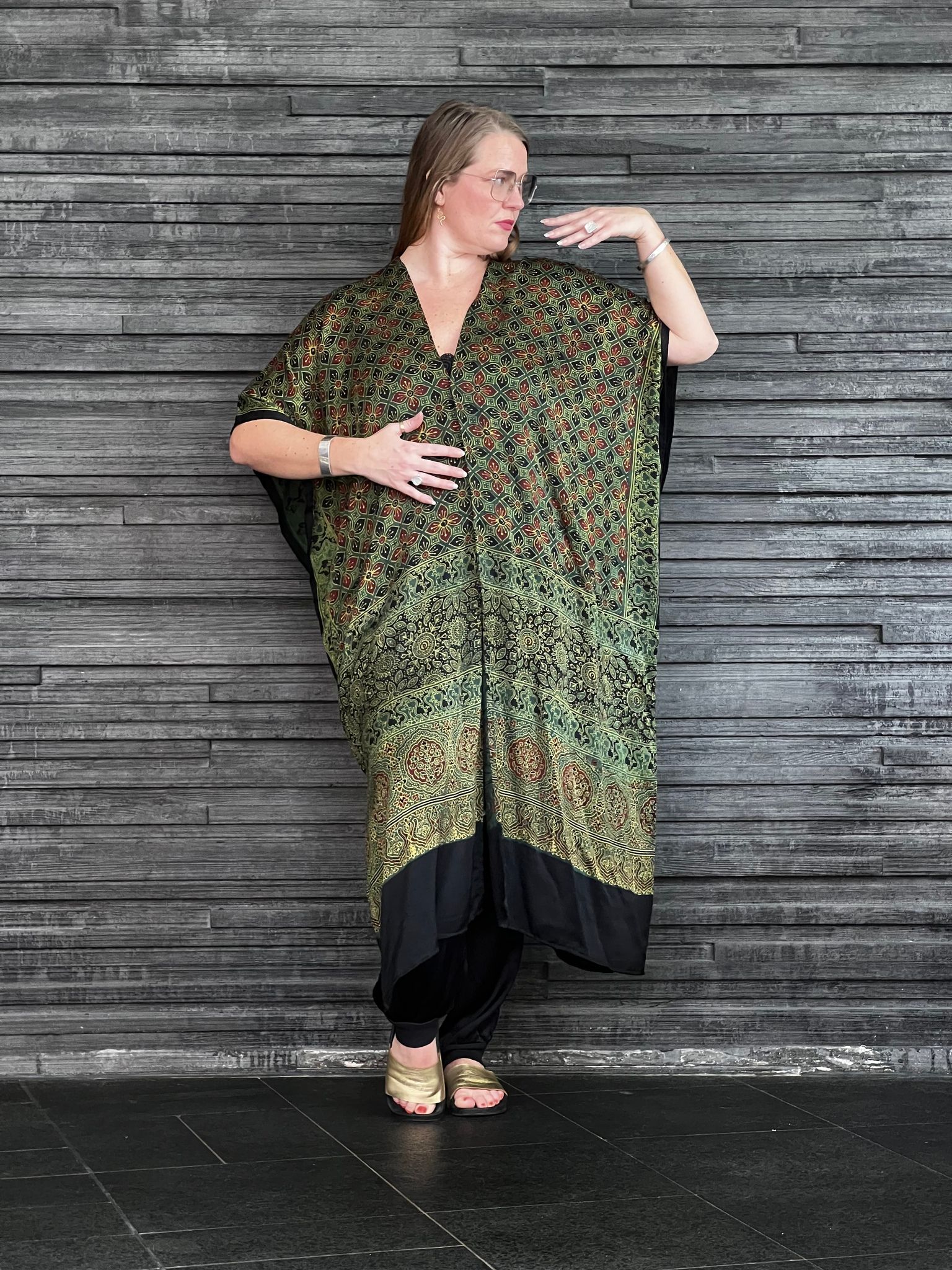 HANDTRYCKT KIMONO #18