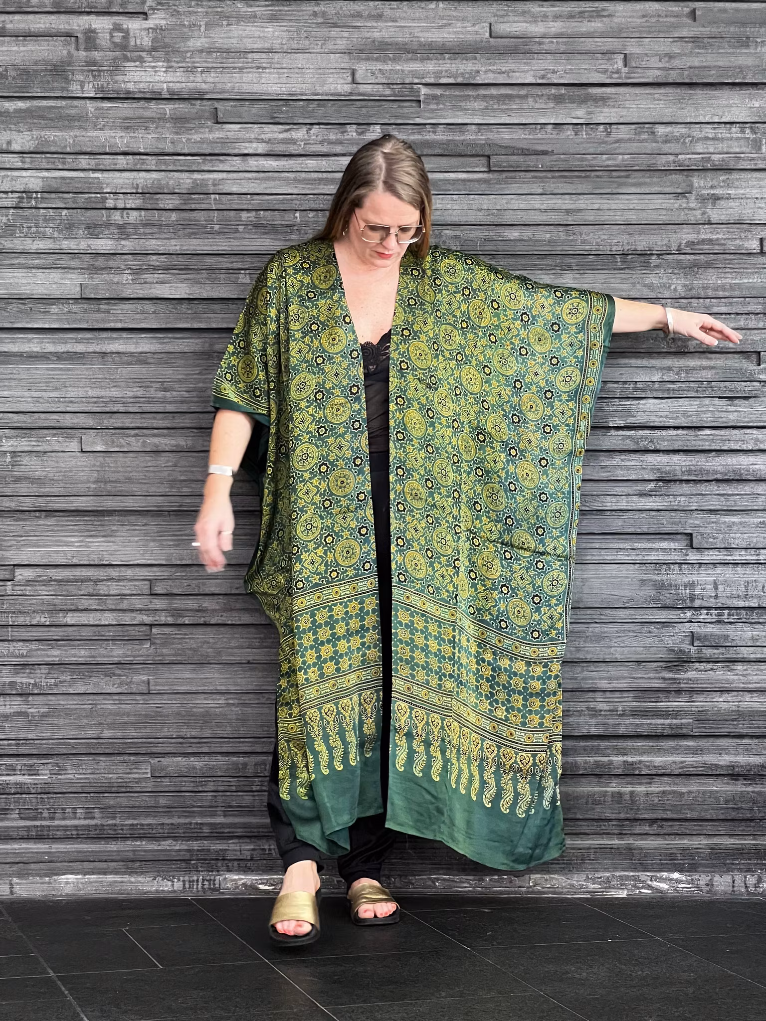HANDTRYCKT KIMONO #20