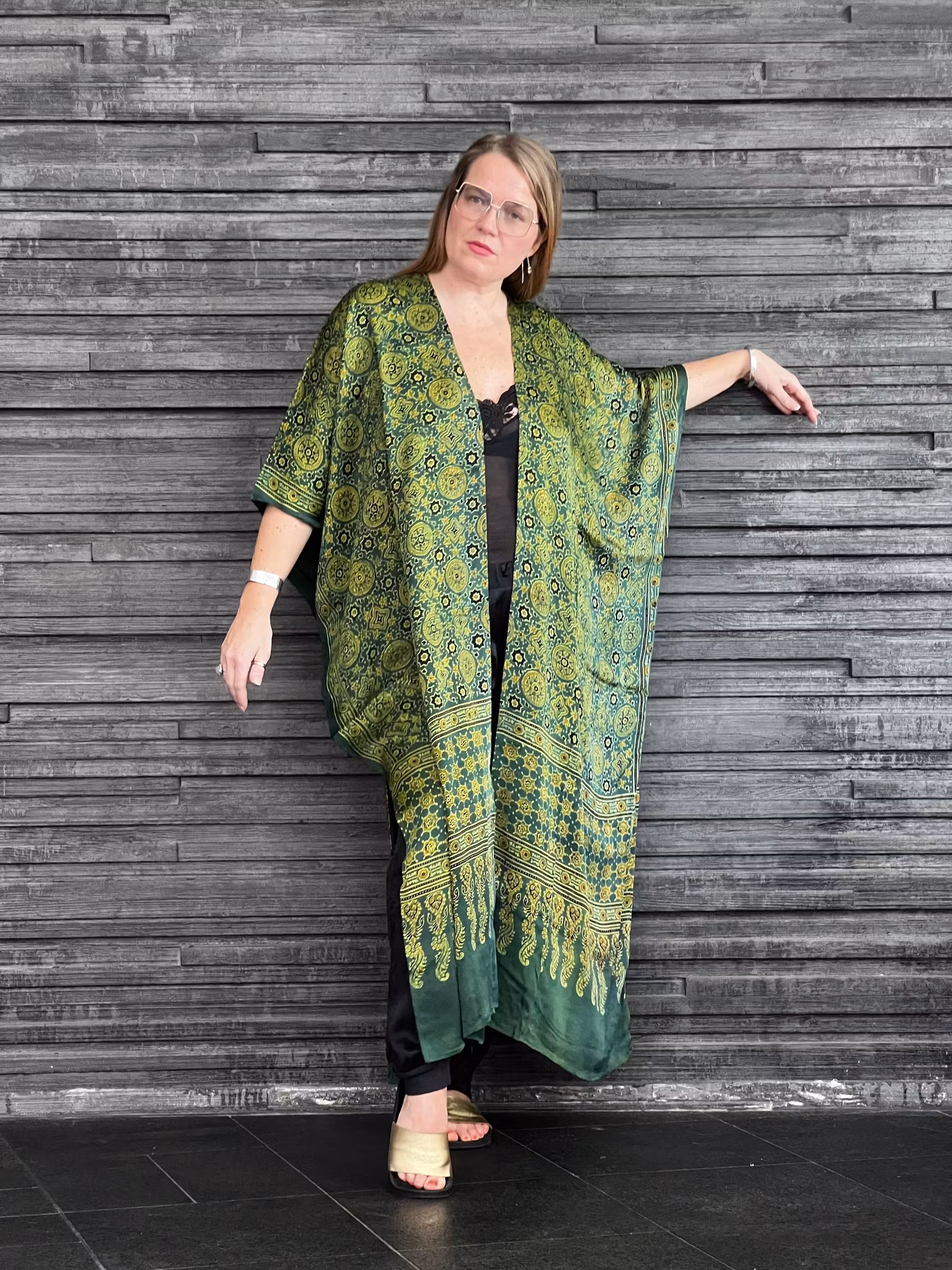HANDTRYCKT KIMONO #20