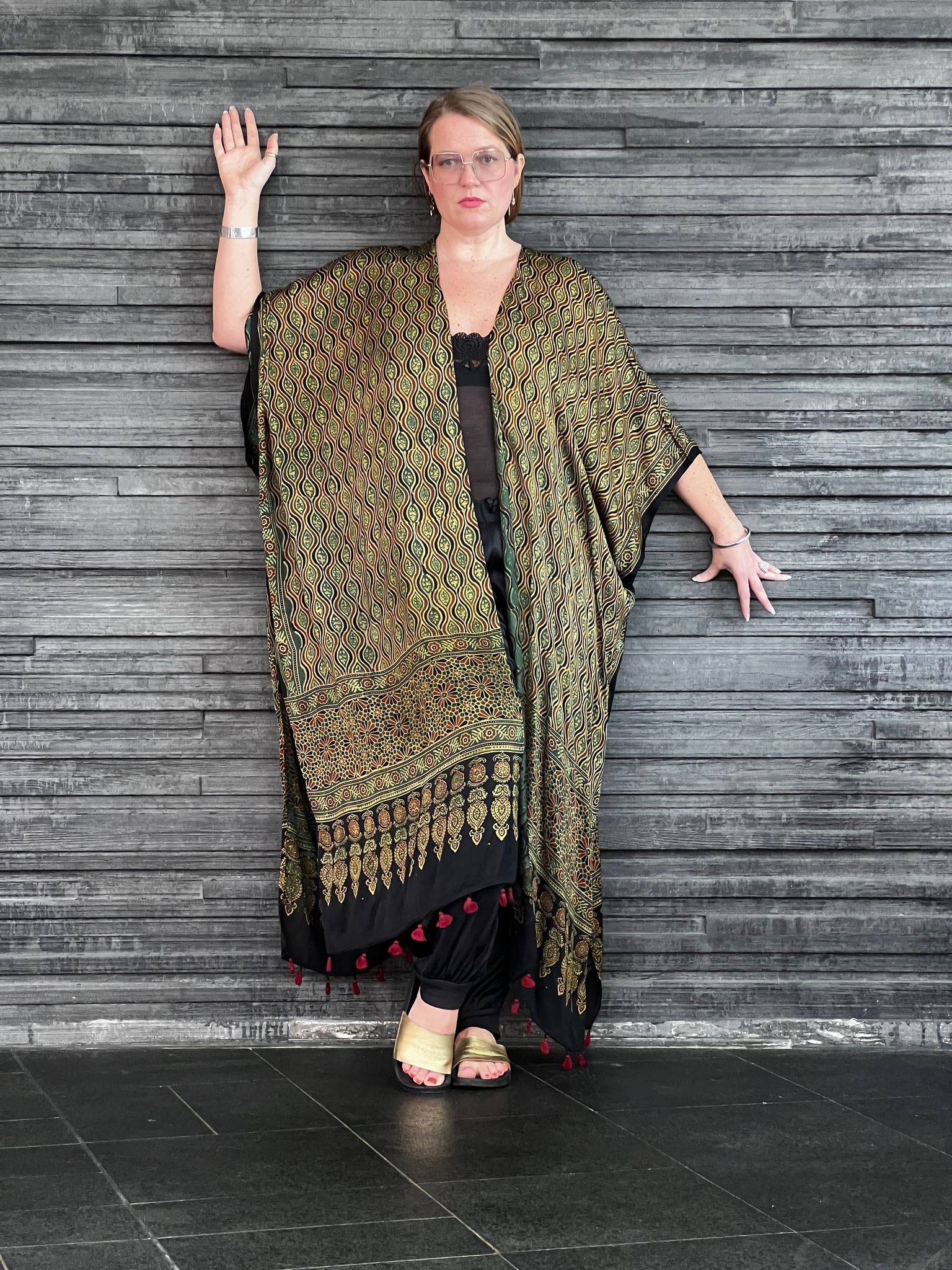 HANDTRYCKT KIMONO #21
