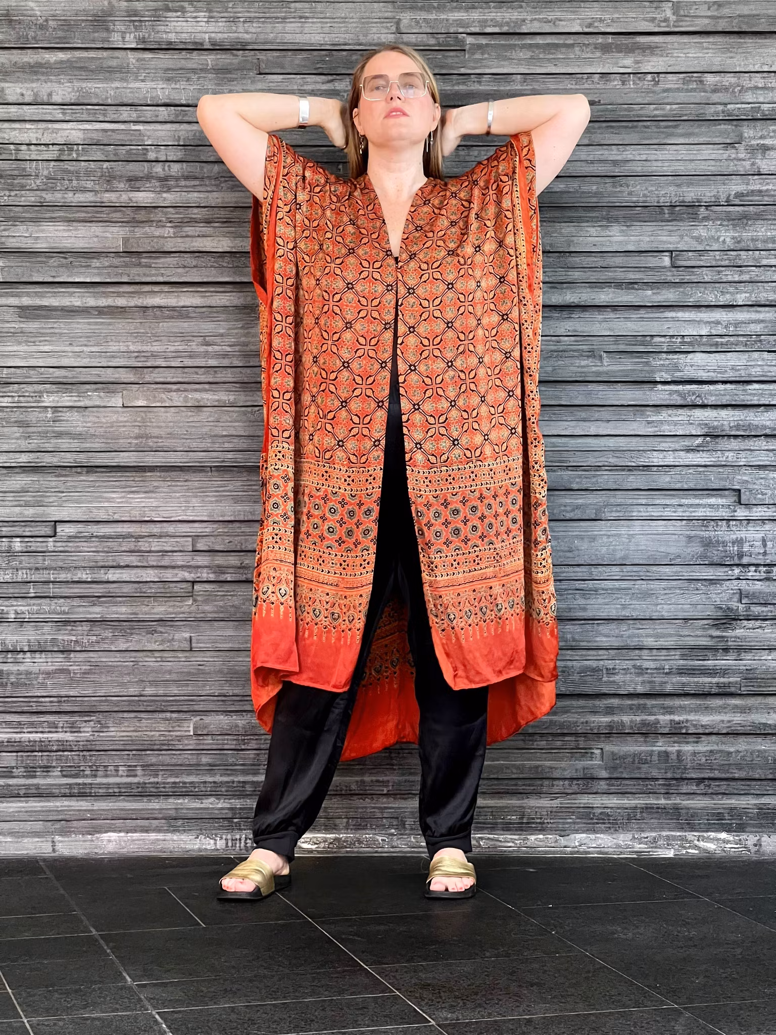 HANDTRYCKT KIMONO #25