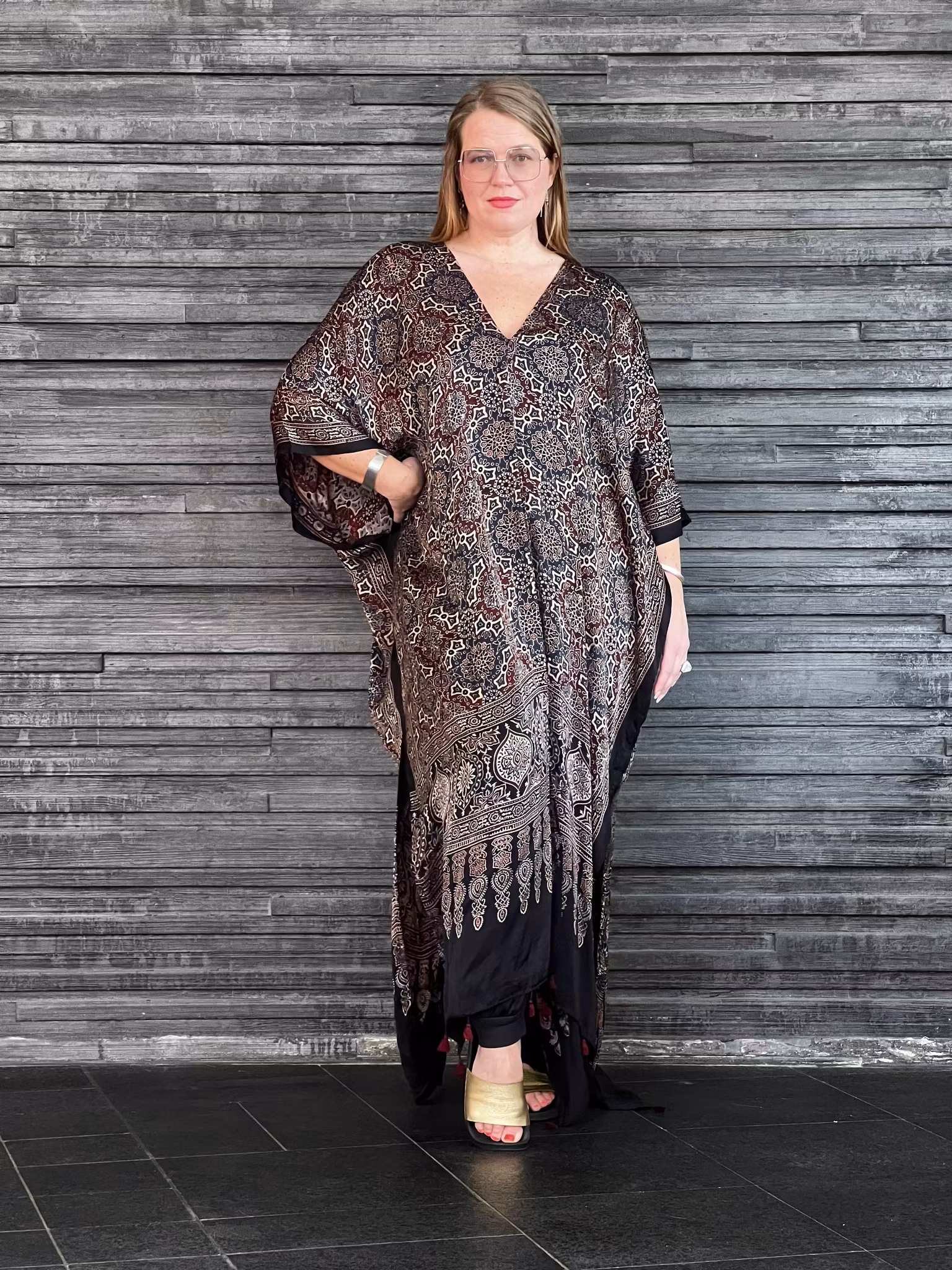 HANDTRYCKT KIMONO #27