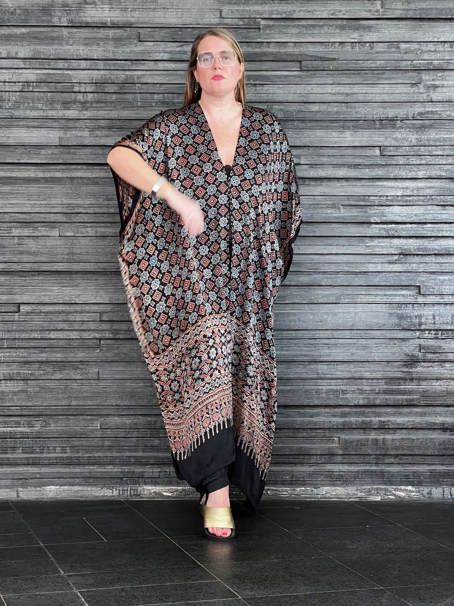 HANDTRYCKT KIMONO #28