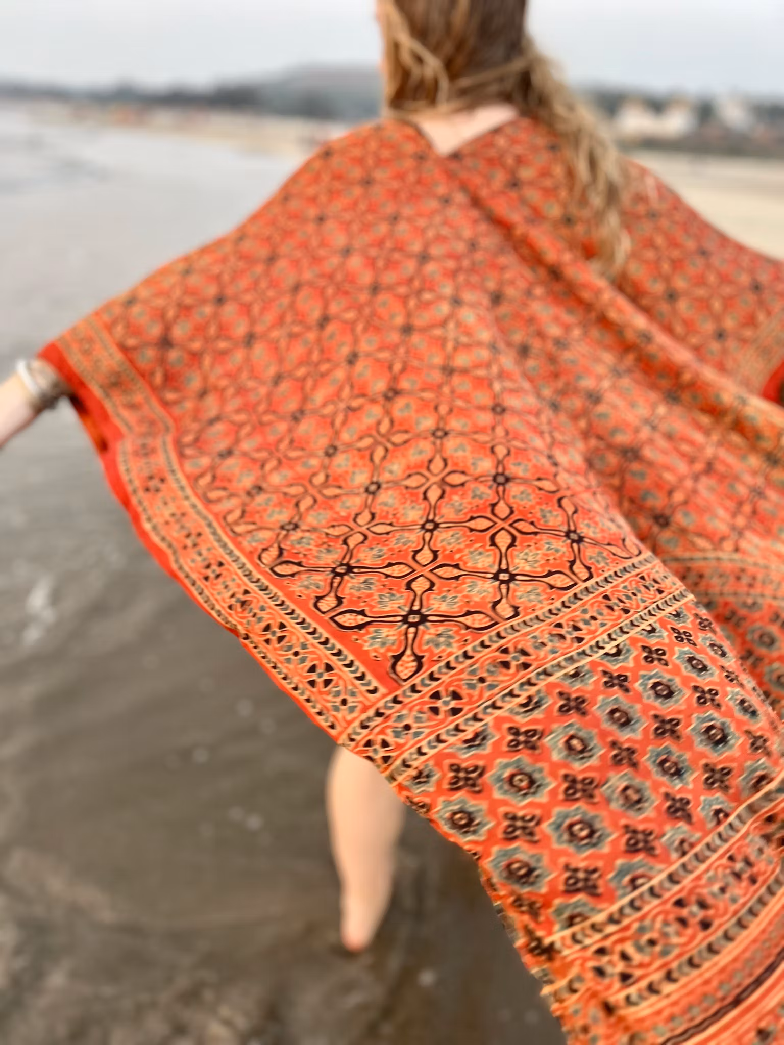 HANDTRYCKT KIMONO #25