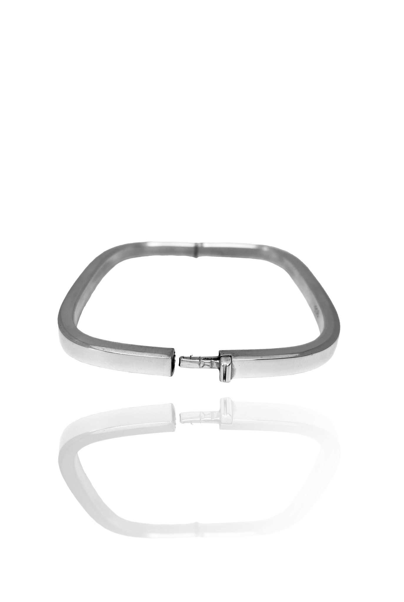 ÖPPNINGSBART FYRKANTIGT ARMBAND I 925 SILVER ARMBAND FÖR SMALA HANDLEDER