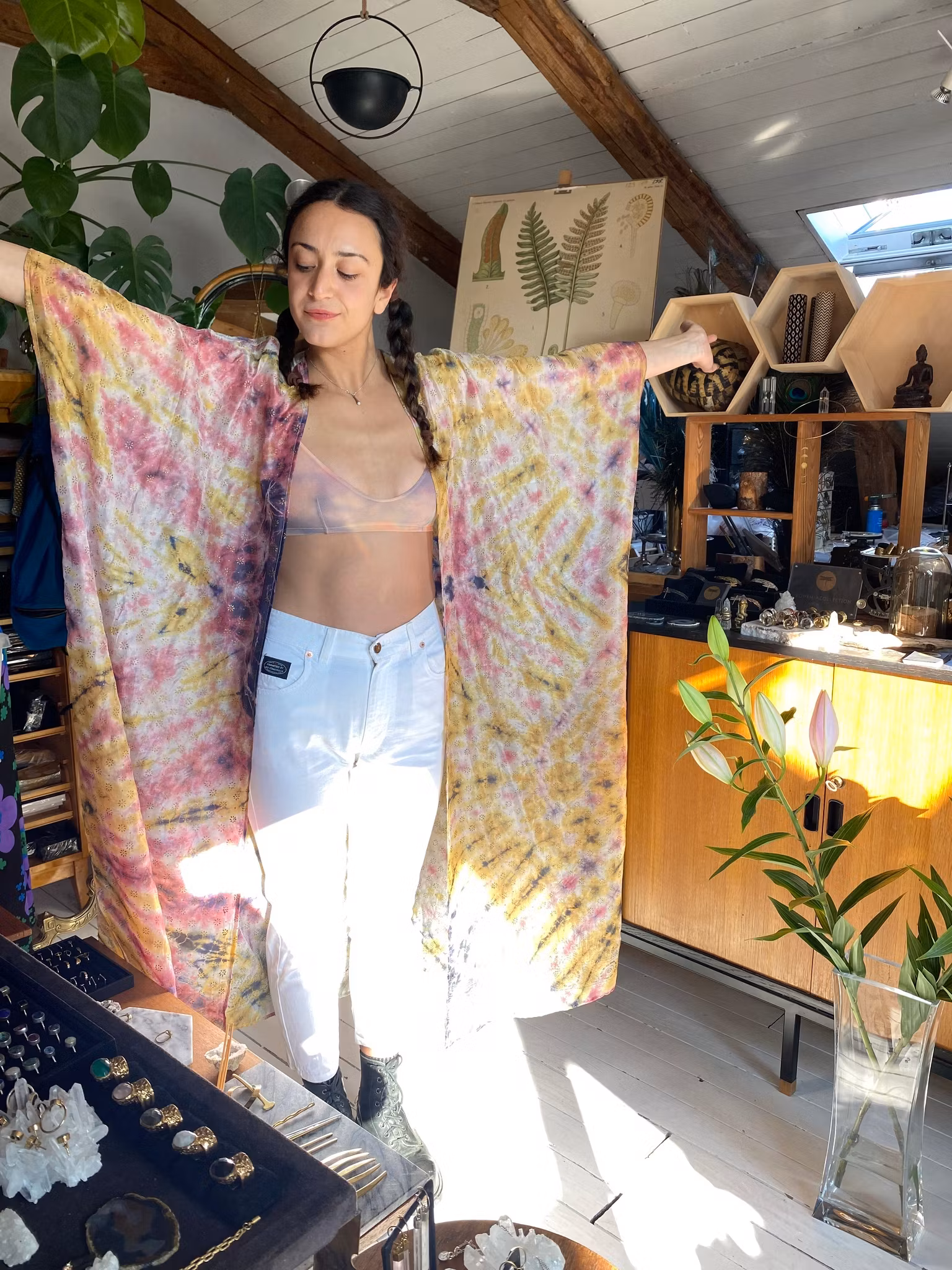 KORT SIDENKIMONO #10