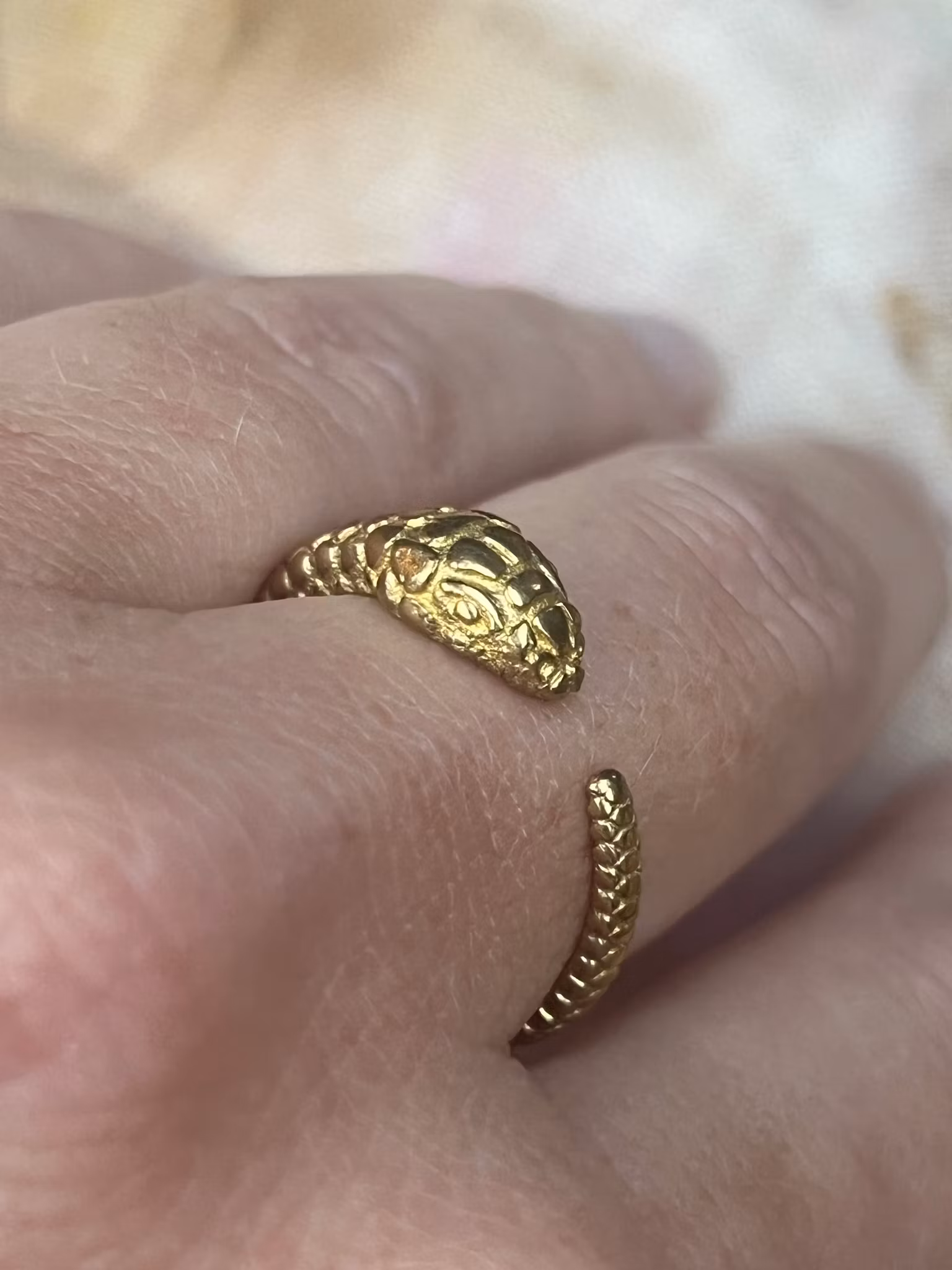 OUROBORO ORM RING I MÄSSING