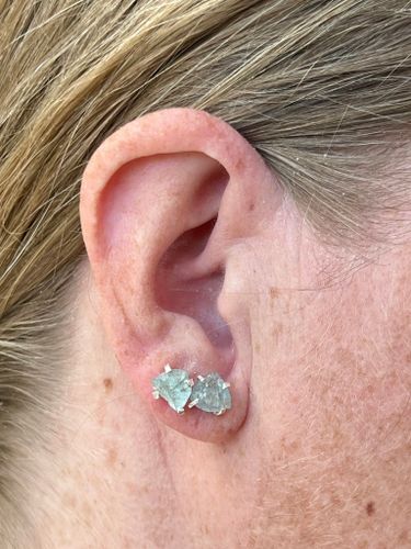AKVAMARIN CLAWSTUDS I 925 SILVER