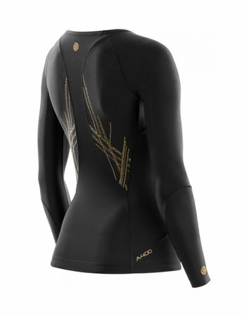 Skins A400 Long Sleeve kompresjonstopp - Dame Black/Gold