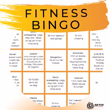 5pk Fitness Bingo