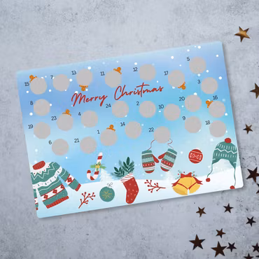 Scratch-off Julekalender - Familiens Treningskalender
