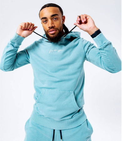 Hype - Acid Wash Hoodie - Teal