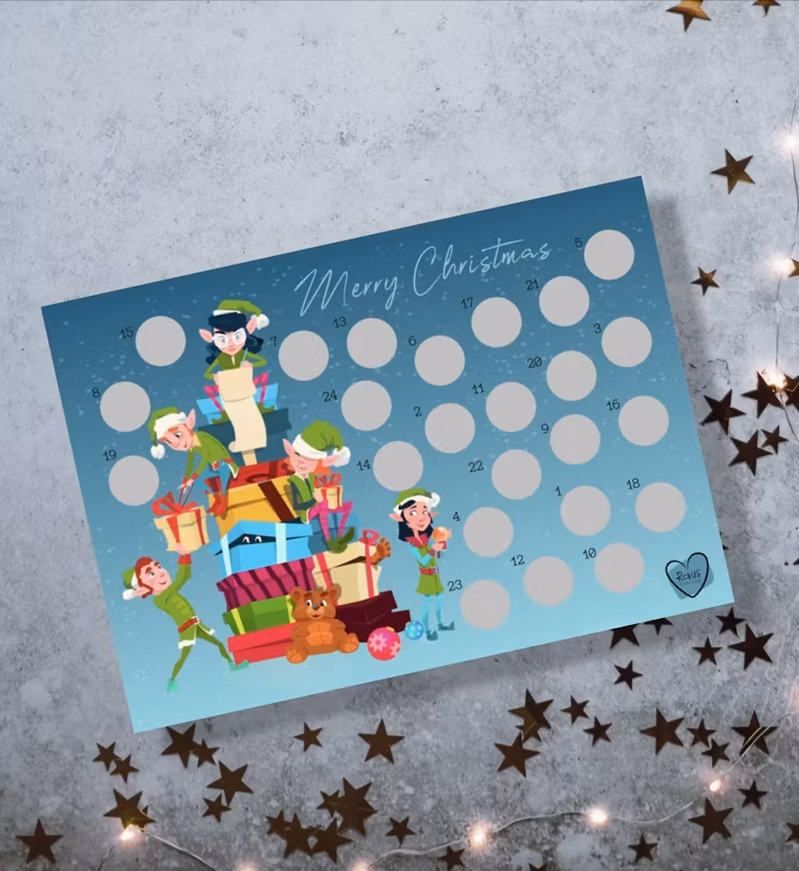 Skrape-DIY Julekalender - julefest