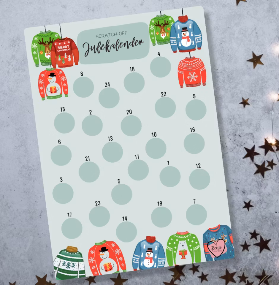 Skrape-DIY Julekalender