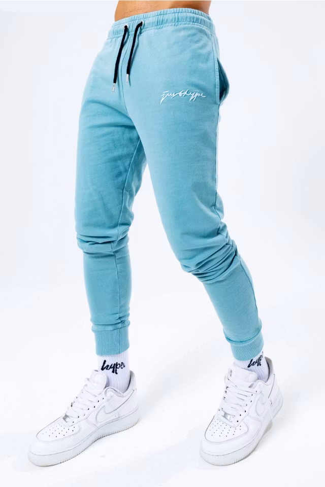 Hype Teal Acid Wash Men's Joggers