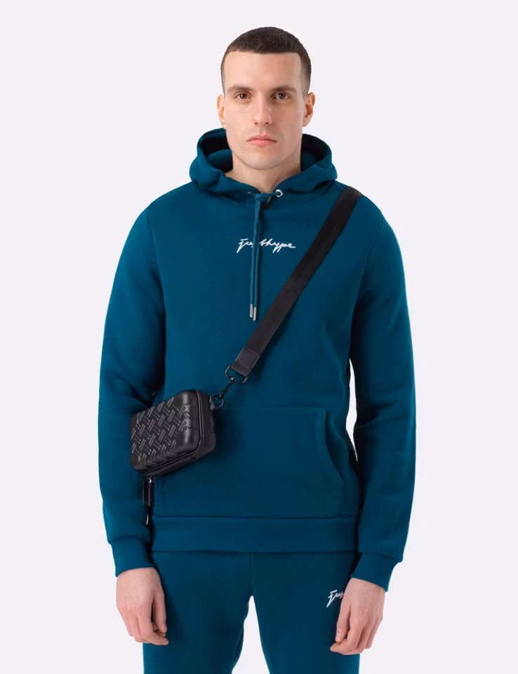 Hype - Acid Wash Hoodie - TEAL