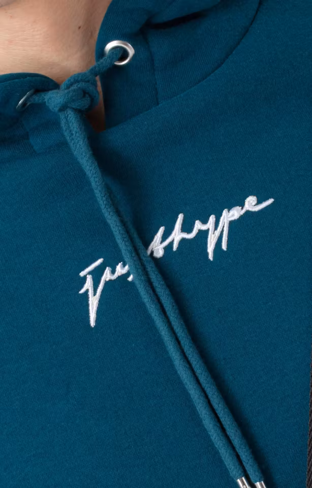 Hype - Acid Wash Hoodie - TEAL