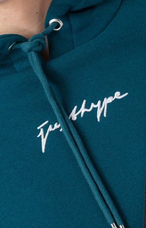 Hype - Acid Wash Hoodie - TEAL
