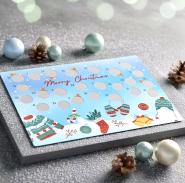 Scratch-off Julekalender - Familiens Treningskalender